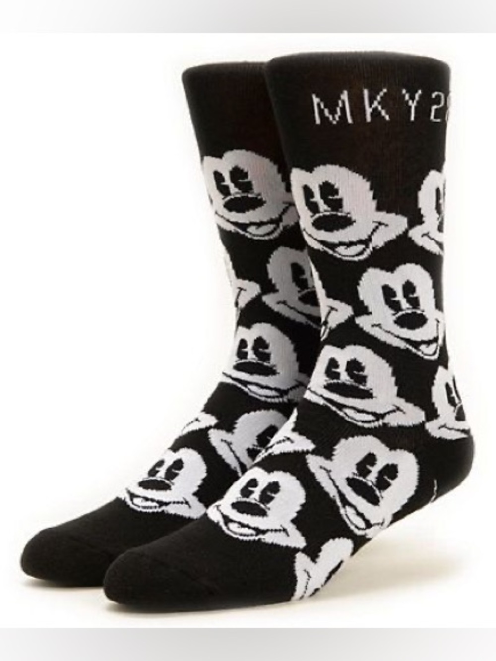 Neff x Disney Black & White Mickey Face Crew Socks. 
Size 6.5-12 Shoe